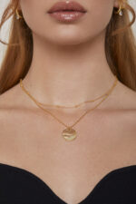 Coin Pendant Layering Necklace